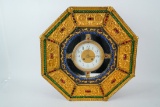 Vintage Jeweled Wall Clock with Ornate Gilt Bronze Frame