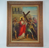 Late 19th to Early 20th Century Religious Oil Painting