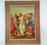 Late 19th to Early 20th Century Religious Oil Painting
