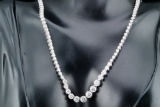 8.50ctw SI1-SI2/G-H Diamond and 18K Tennis Necklace