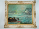Anton Sipos (Bosnian, b. 1938) Coastal Seascape Painting