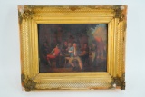 After David Teniers Oil on Panel Tavern Scene