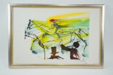 After Salvador Dali-Le Cheval de Course 1983 Lithograph