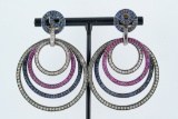 5.00ctw Sapphire, Ruby, Diamond and Silver 2