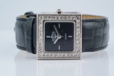 Victoria Wieck 24mm Square Face Watch W/Leather Strap