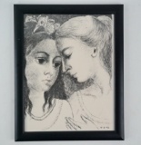 Paul Delvaux 1972 Lithograph (Published by Mourlot)