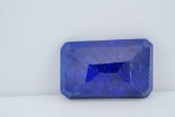 30.00ct Emerald Cut Blue Sapphire