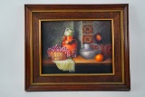 Oil on Canvas Still Life Painting Signed D. Oroua
