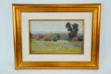 Maude A. Leach (1870-1927) Oil on Board Landscape