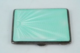 Turner Simpson Art Deco Silver and Enamel Cigarette Case