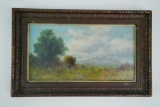 Artist Signed 19th Century Oil on Board Landscape