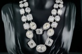 Sterling Silver and Cubic Zirconia Statement Necklace