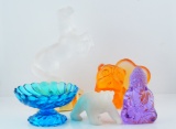 Collection of Art Glass and Stone Figurines