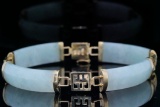 28mm Green Jade and 14K Yellow Gold 7.5