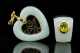 Lot of (2) Green Jade Pendants
