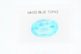 38.60ct Oval Cut Swiss Blue Topaz