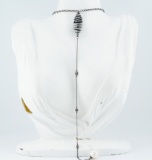 Cristina Sabatini 13.5mm Pearl Rhodium Plated Necklace