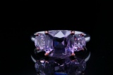 4.60ctw Purple Spinel and 18K White Gold Ring