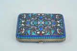 Antique Russian Silver and Enamel Cigarette Case