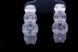 2.00ctw VS2-SI1/G-H Diamond and 18K Hoop Earrings