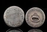 Victorian Sterling Silver Round Pill Box