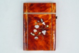 Victorian Burl Wood, Mother of Pearl Calling Card Case
