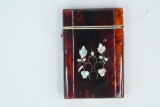 Victorian Burl Wood, Mother of Pearl Calling Card Case