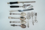 Lot of (10) Sterling Silver/Silver Plated Serving Pieces