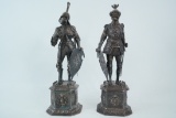 Pair of Antique Silver-Plated 11.75