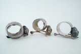 Lot of (3) Victorian Silver Plated Animal Napkin Rings