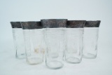 Lot of (8) Vintage Etched Crystal Tumblers