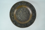 Vintage Bronze Relief Plaque with Classical Motif