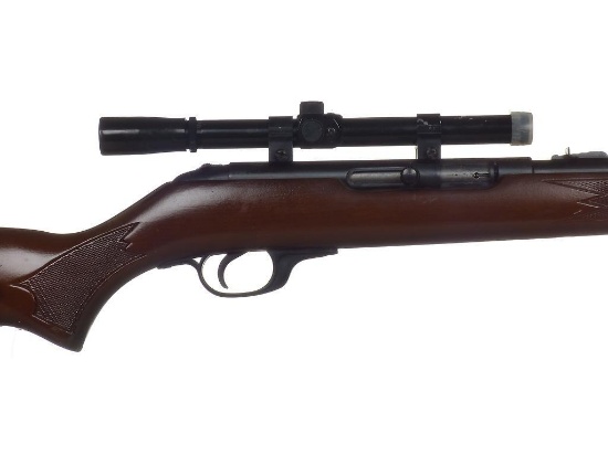 Manufacturer: Stevens Model: 987 Gauge/Cal: .22LR Type: Semi-auto Rifle Serial #: E202909 Misc: