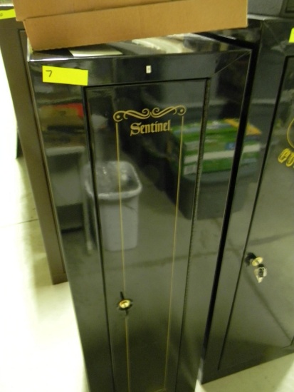 Locking Sentinel gun cabinet with one key 17"W x 53"H x 13.5"D