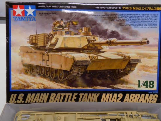 Tamiya U.S. Main Battle Tank M1A2 Abrams model kit 1/48 Military Miniature Series No. 92