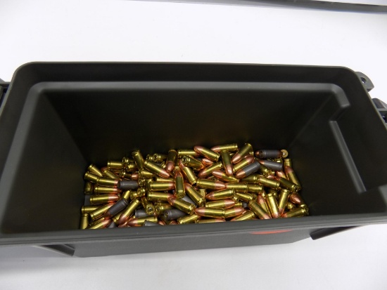 250+ rounds of 9mm luger in an ammo box