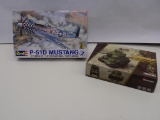 Meng Sherman U.S. Medium Tank M4A1 WWT-002 model kit Revell P-51D Mustang 85-5241 model kit 1:48