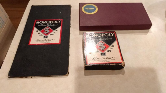 Vintage monopoly and scrapple games
