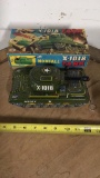 Vintage tin toy tank in original box