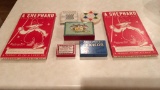 Assorted vintage games and educational toys