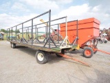 FLATBED WAGON WITH SCAFFOLDING