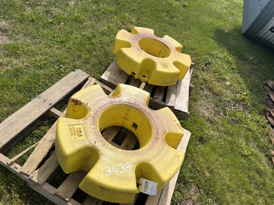 (2) 1400# JD WHEEL WEIGHTS