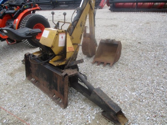 Skidsteer Backhoe Attachment w/ 2 Buckets