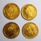 4 $20 Gold Lire Coins