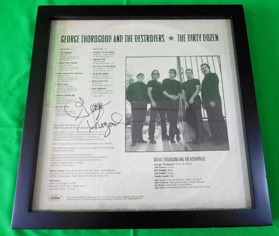 George Thorogood Autographed Album Framed
