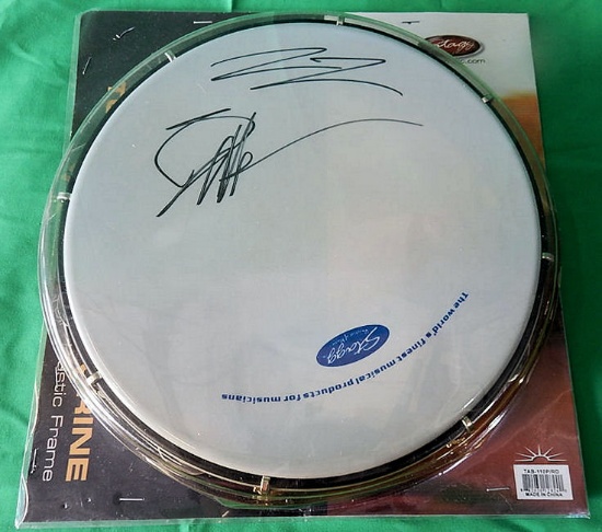 ZZ Top Autographed Tambourine