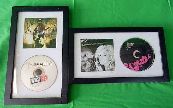 2 Autographed CD's Framed