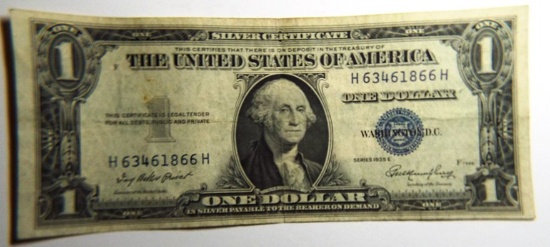 1935E One Dollar Silver Certificatre