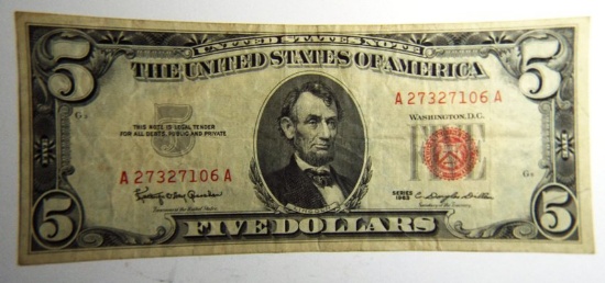 Five Dollar Red Seal Certificate