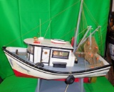 Lighted Shrimp Boat Model